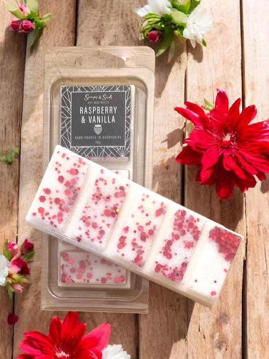 Raspberry & Vanilla Soy Wax Snap Bar