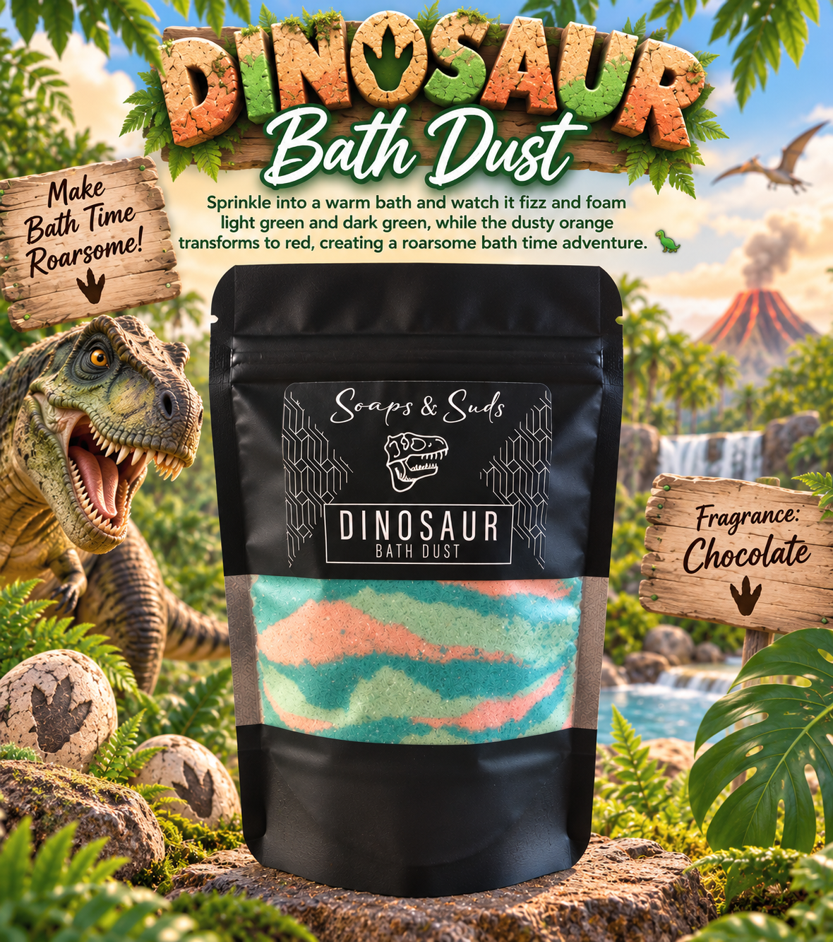Dinosaur Bath Dust