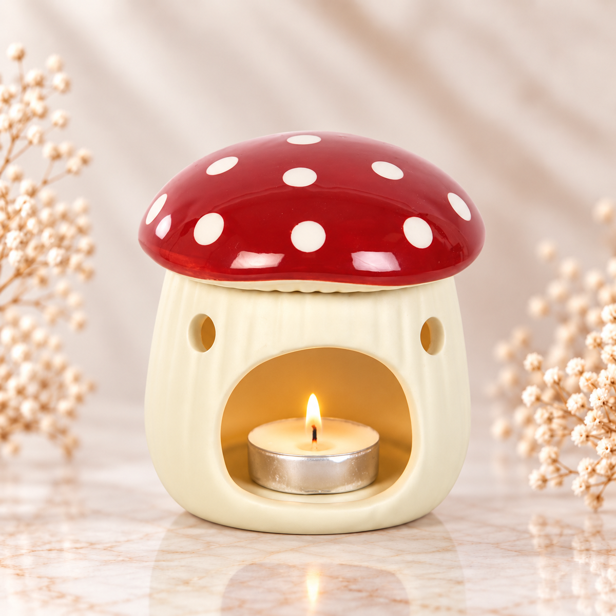 Red & White Mushroom Burner