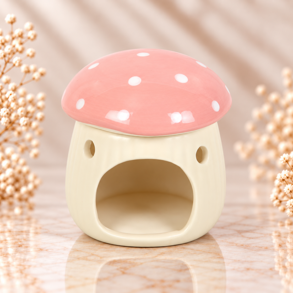 Pink & White Mushroom Burner