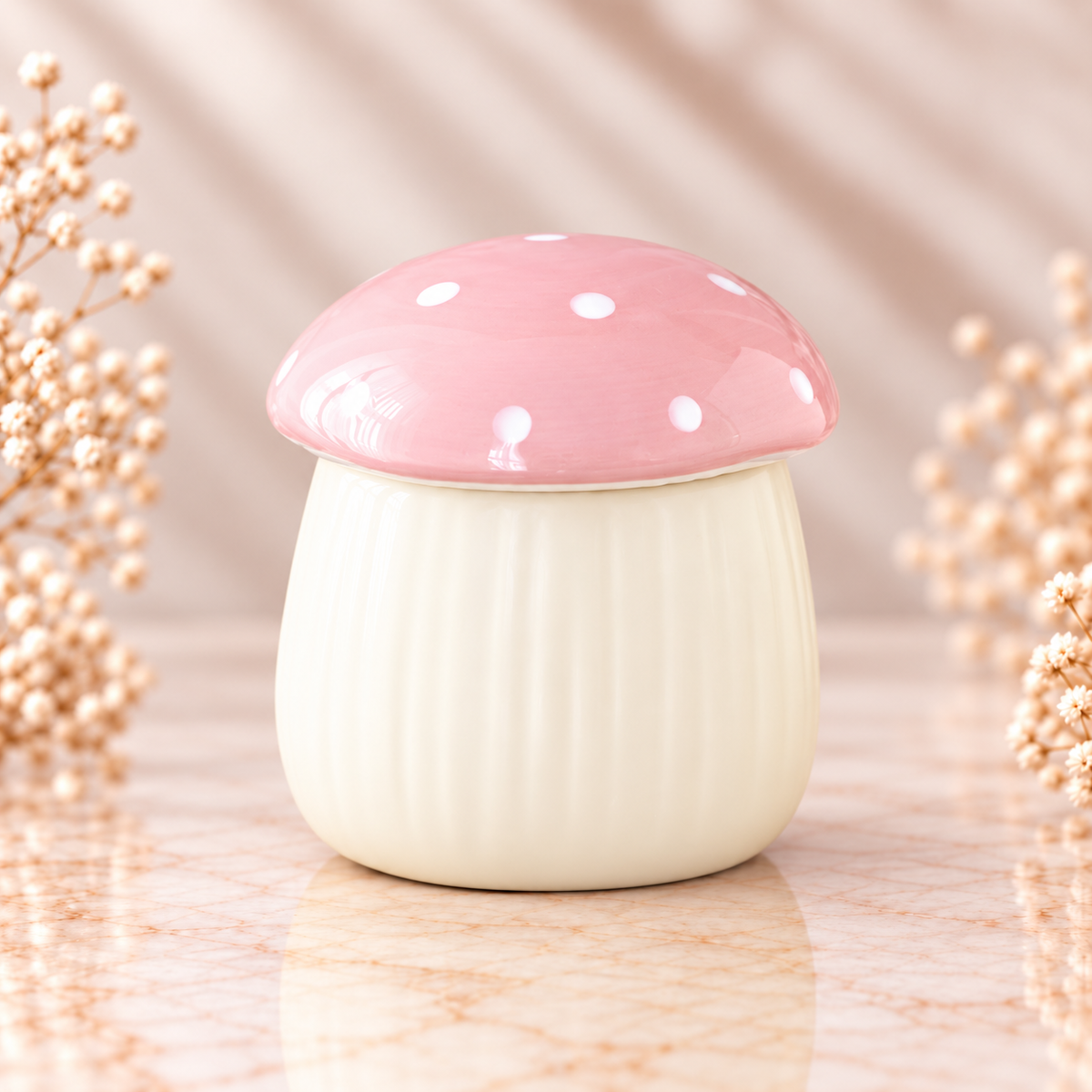Pink & White Mushroom Burner